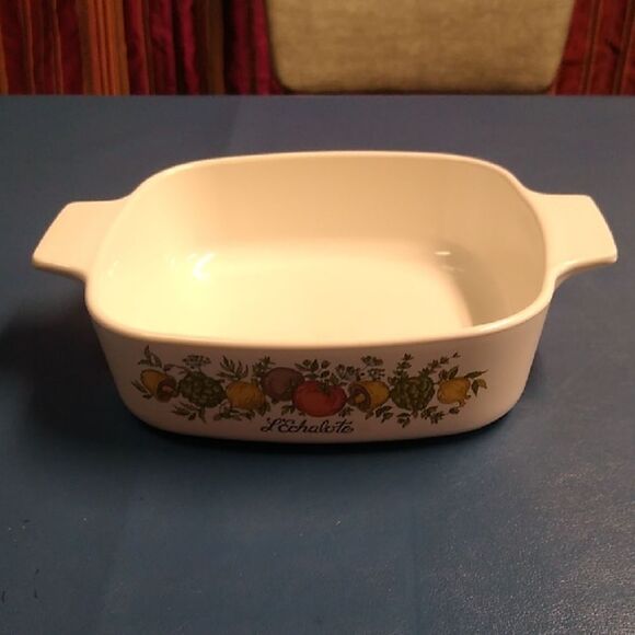 Corning Ware Spice of Life White Oblong Ceramic Bakeware with Handles - Picture 1 of 8